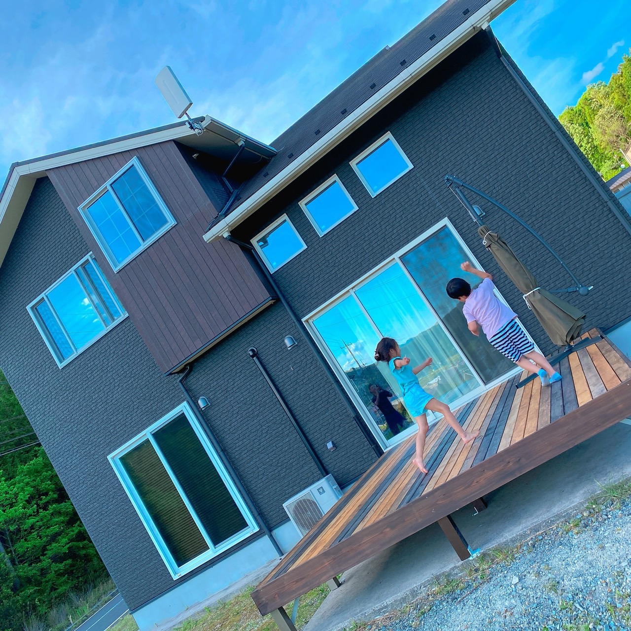 施工後 楽しむ様子